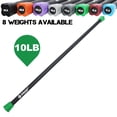 thumbnail image 2 of PRISP Weighted Exercise Workout Bar - Total Body Weight Bar for Home Gym, Fitness, Yoga and Strength Training, 2 of 7