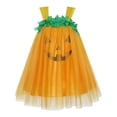thumbnail image 1 of Robe Fille Citrouille en Tulle Robe de Fête Costume d'Halloween 3 Ans, 1 of 7