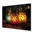 thumbnail image 2 of Designart "Island Oasis Cocktails Vibrant Delight" Cocktails Metal Wall Art, Orange Metal Wall Decor, Traditional Metal Art Decor For Living Room - 32x16 Inch, 2 of 6