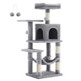 thumbnail image 1 of Feandrea Cat Tree, 44.1-Inch Cat Tower for Indoor Cats, Multi-Level Cat Condo with Scratching Posts, Perches, Hammock and Cave, Light Gray UPCT261W01, 1 of 8