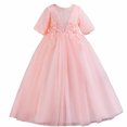 thumbnail image 1 of Robe Princesse pour Filles Enfants Bébés Filles Enfants d'Âge Moyen Robe en Gaze Brodée Robe Princesse, 1 of 9