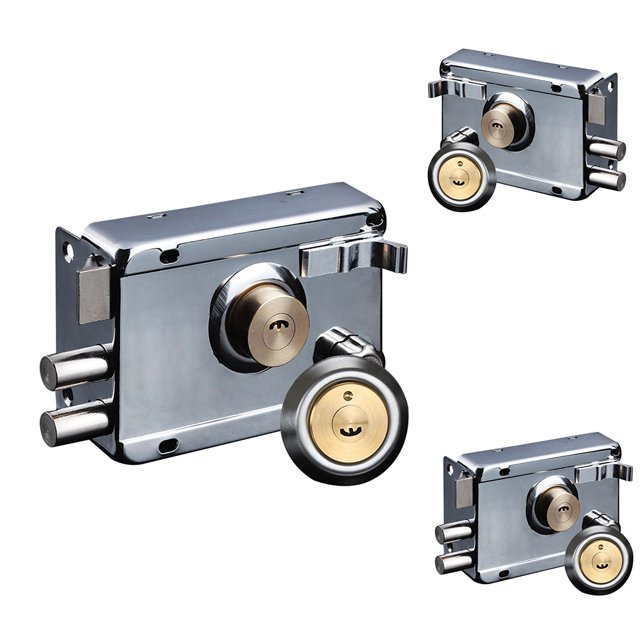 Exterior Iron Door Locks Security Anti-theft lock Security anti-theft Lock Multiple Insurance Lock Wood Gate Lock Hardware