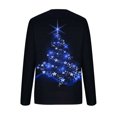 thumbnail image 5 of Jienlioq T-Shirts de Noël Grande Taille Mode pour Femmes à Col Rond à Manches Longues Imprimé Décontracté T-Shirt Blouse Hauts, 5 of 5