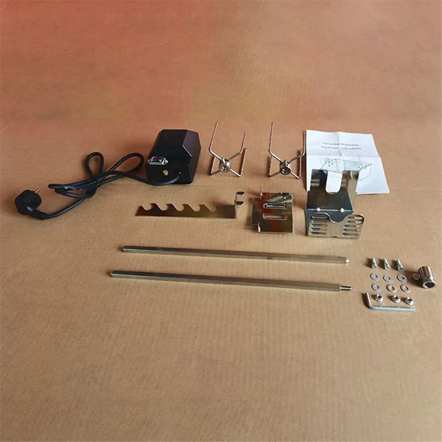 Gril à Gaz Motorisé avec Broche de Rôtissoire, Outils de BBQ