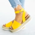 thumbnail image 2 of XZNGL Chaussures à Plateforme Femme Sandales d'Été Bout Ouvert Décontractées Chaussures à Plateforme Compensée Décontractées Chaussures en Toile Décontractées, 2 of 7