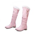 thumbnail image 4 of EGNMCR Bottes Hauteur Genou Bottes pour Femmes Grande Taille avec Bout Rond Imprimé en Relief Cuissardes, 4 of 9