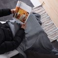 thumbnail image 3 of Jin Mai Lan Gray Fleece Plush Throw, 60" x 50", 3 of 3