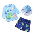 thumbnail image 1 of JTieacloth Boys UPF 50+ Sun Long Sleeve Swim Shirt And Swim Trunks Two Piece Rash Guard For Kids,Sizes 6-7 Years, 1 of 3