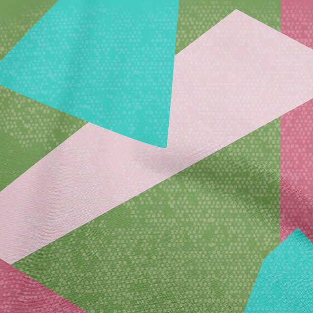 oneOone Silk Tabby Green Fabric Geometric Abstract Random Shapes Fabric For Sewing Printed Craft Fabric By The Yard 42 Inch Wide