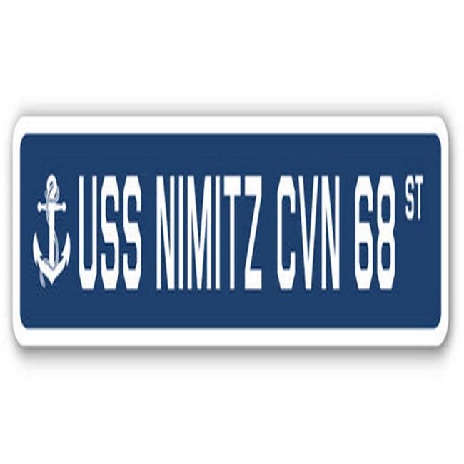 SignMission SSN-624-Nimitz Cvn 68 USS Nimitz CVN 68 Street Sign - US Navy Ship Veteran Sailor Gift