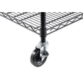 thumbnail image 2 of TRINITY Basics 5-Tier Wire Shelving Rack | 36 x 18 x 76 | Includes Wheels | NSF | Black, 2 of 5