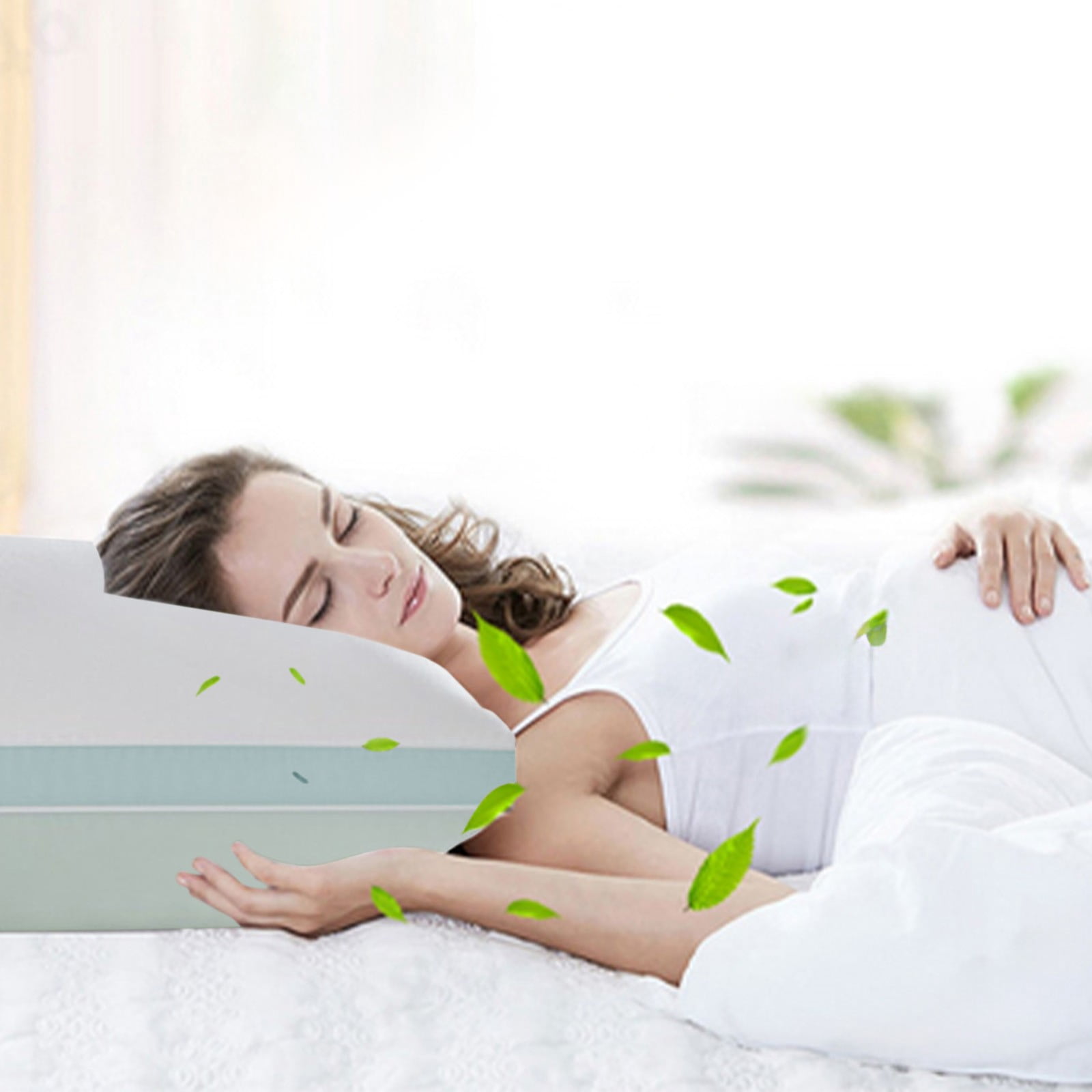 Hotel Grade Pillow Soft Supportive, Staron 100% Cotton Bed Pillow for Back Side Stomach Sleepers, 17.7x27.5 Inch White Pillow for Bedroom Travel with Friendly Fabric