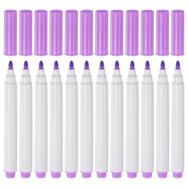 Unique Bargains Disappearing Ink Fabric Marker Pen Marking and Tracing Tools, Purple 12 Pack