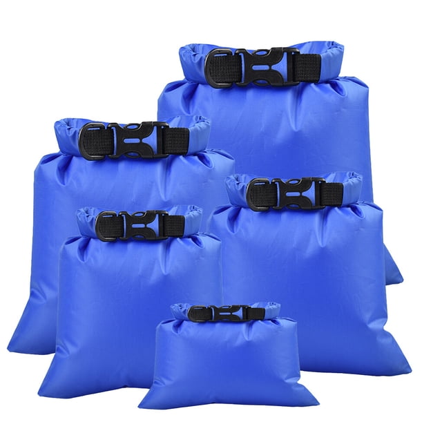 Sac Étanche Sac Étanche Poche Barrière contre l'Humidité Rafting Souple Poche de Réserve de Lumière Crochet de Sangle Multifonction Bleu Saphir