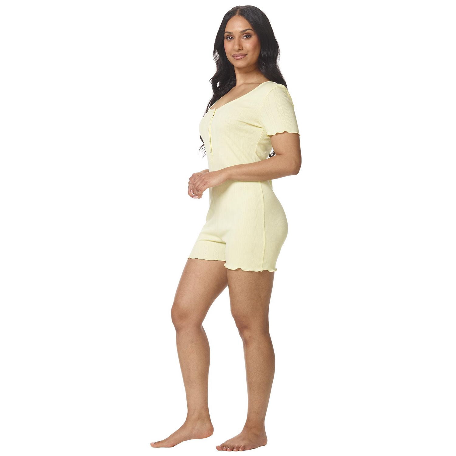 Secret Sleep Pointelle Romper with Lattice Edge-Online Exclusive