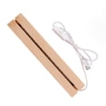 thumbnail image 1 of Wooden LED Lights Display Base, USB Wood Light Base Stand Rectangle Art Lights Display Pedestal Solid Wood USB Interface Warm Light for Crystal Glass Acrylic Jewelry, 1 of 7