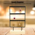 thumbnail image 3 of Metal Wood Earring Necklace Organizer Stand, 36 Holes Jewelry Storage Rack Display, Suitable for Jewelry Display, for Retail Store Home Jewelry Storage, 3 of 7