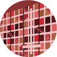 thumbnail image 1 of Ahgly Tapis d'Intérieur Lavable en Machine Carré Rouge, 3 Pieds Carré, 1 of 7