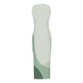 thumbnail image 5 of Summer Dresses for Women Trendy Sleeveless High Waist Boho Ribbed Drawstring Sundress Ruched Sexy High Slit Maxi Dress, 5 of 5