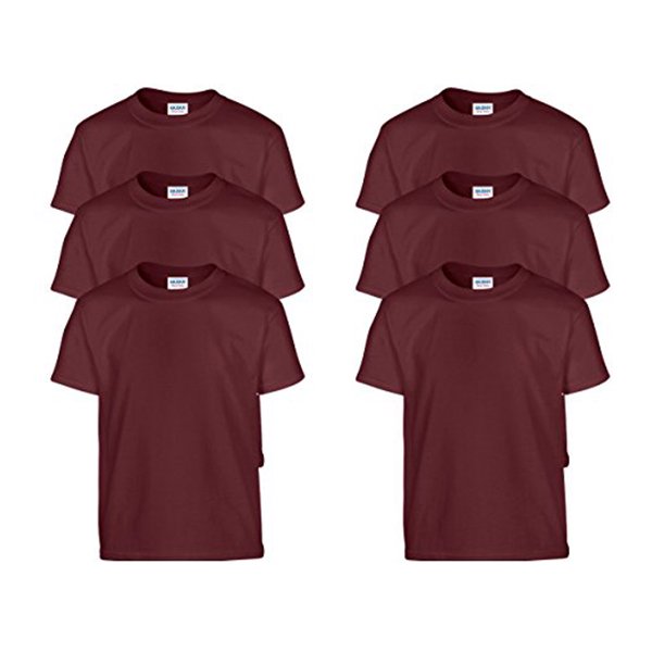 Gildan Men's Heavy Cotton T-Shirt - 5000 (Pack Of 6)