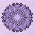 thumbnail image 1 of Ahgly Tapis d'Intérieur Lavable en Machine Carré Transitionnel Fleur Rose, 4 Pieds Carré, 1 of 7