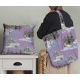 thumbnail image 5 of Soimoi Purple Cotton Poplin Fabric Animals & Pine Tree Decor Fabric Printed Yard 42 Inch Wide, 5 of 5