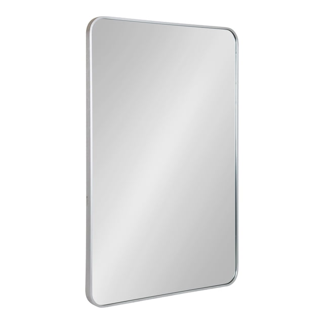 Kate and Laurel Zayda Radius Rectangle Framed Wall Mirror, Silver 24x36