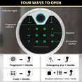 thumbnail image 4 of Kavey 4-5 Long Gun Safes for Home,Biometric Fingerprint Gun Safe for Pistols, Long Metal Gun Safe with Adjustable Support Frame, Pistols Rack, Ammo Storage Shelf and Pistol Bag, 4 of 9