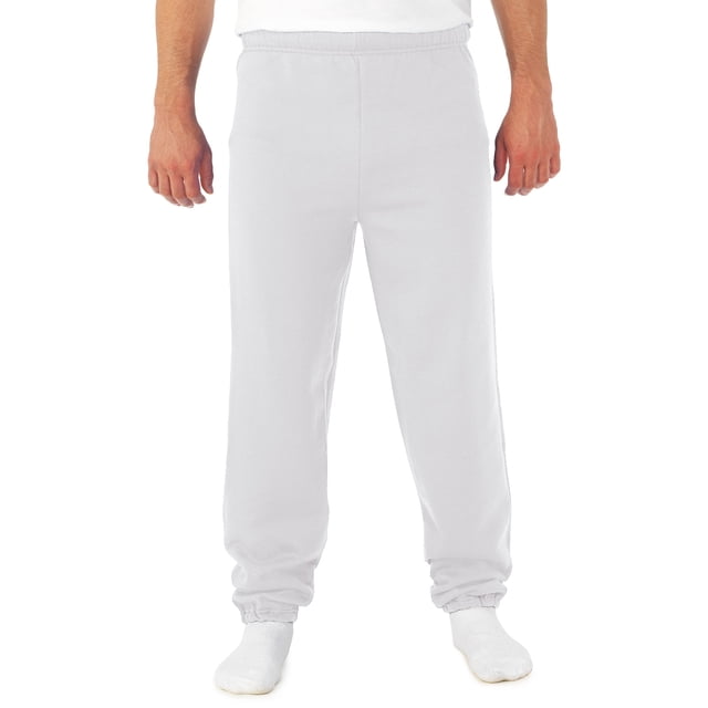 Jerzees Mens NuBlend Elastic Bottom Sweatpants, 2X, White