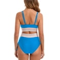 thumbnail image 4 of KIHOUT 2025 Womens High Waisted Bikini Sets Tummy Control Swimsuits Sexy V Neck Two Piece Summer New Bathing Suits for Beach Pool Party, 4 of 9