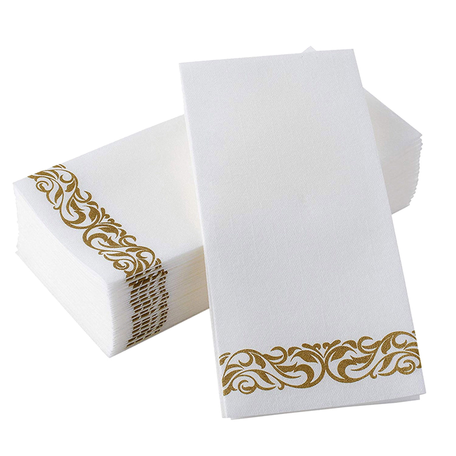 100 Disposable Guest Towels Soft And Absorbent Linen Feel Paper Hand Towels Durable Decorative Bathroom Hand Napkins For Kitchen Parties Weddings Dinners Or Events White An Board Cleaning Spray Dish