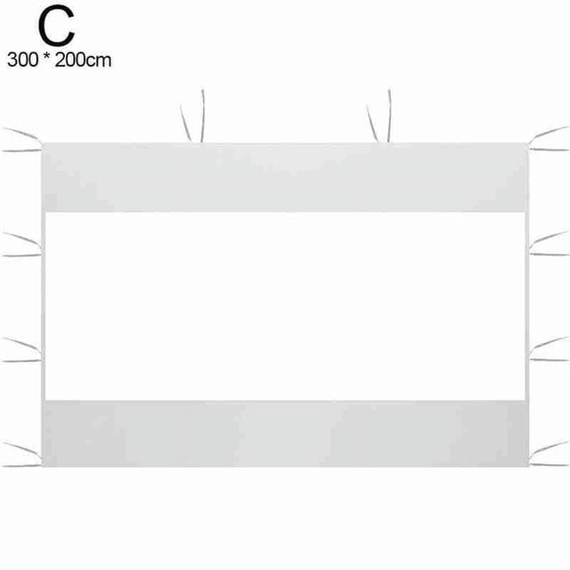 Tente Extérieure en Toile Oxford Imperméable Coupe-Vent Pare-Soleil Transparente-US X2M2