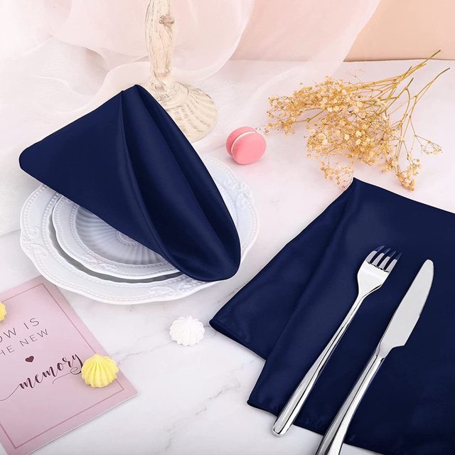 YAOMOBB Serviette Élégante en Satin pour Décoration de Table à Manger