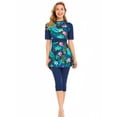 thumbnail image 1 of KXCFCYS Maillot de Bain Modeste à Manches Courtes Burkini Islamique Hijab pour Femmes, 1 of 7