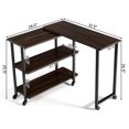 thumbnail image 2 of Patiojoy Sofa Side Table w/Storage Shelves Mobile End Table Rolling Couch Table Desk for Living Room Bedroom, 2 of 10