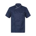 thumbnail image 1 of zdhoor Unisex Mens Womens Double-Breasted Chef Coat Cooks Jacket Chef Works Kitchen Cooking Uniform Blue Short Sleeve 3XL, 1 of 6