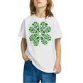 thumbnail image 2 of FAIWAD Hauts pour Enfants Garçons Filles Manches Courtes T-Shirt Graphique de la Saint-Patrick Trèfle Mignon Décontracté Col Rond, 2 of 4