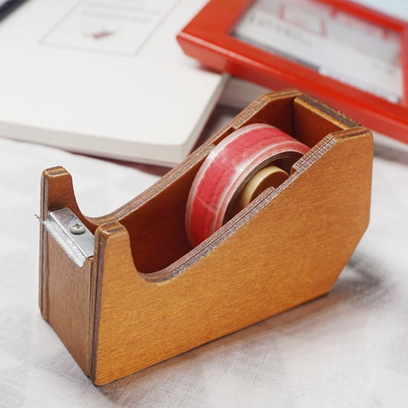 Wooden Tape Cutter Desktop Tape Dispenser Animal Shaped Squirrel Whale Design Ergonomic Easy Cut Tape Holder for Office Home School Storage