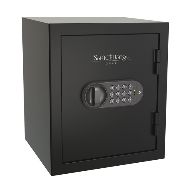 ONYX Series 15.75” Tall Home Safe, Steel Office Safe with Electronic Lock, Top Security Safe With Electronic Lock & Fire Protection (1.01 Cu. Ft.) - SA-ONYX2