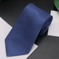 thumbnail image 2 of Wdhugt Men Formal Tie 8Cm Width Solid Color Nylon Spandex Hand Tie For Dress Shirt In Blue Color Free Size One Piece Blue, 2 of 3