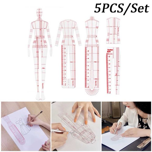 Lefu Fashion Illustration Ruler Figure Sewing Design Template Tailoring Tools