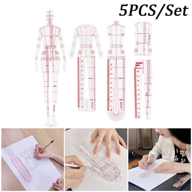 Lefu Fashion Illustration Ruler Figure Sewing Design Template Tailoring Tools