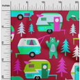 thumbnail image 2 of oneOone Tissu Velours Rouge Matériel de Robe de Camping Randonnée Tissu Imprimé Tissu au Mètre 58 Pouces de Large, 2 of 4