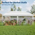 thumbnail image 3 of Bingirl 10X20 Pop Up Canopy Tent Commercial Grade Dual Wall System Full Protection Steel Frame Full Accessories Kit for Market Stalls Backyard Events Camping Outdoors, 3 of 5
