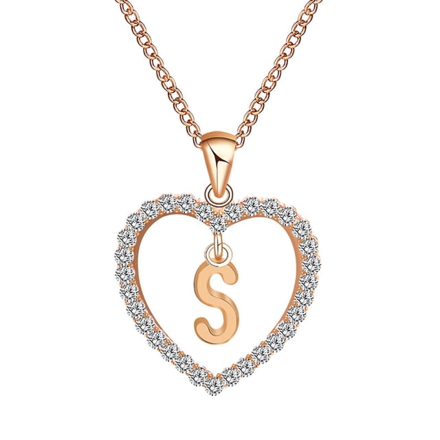 PVCS Collier Pendentif Chaîne avec Nom en Anglais pour Femmes, Cadeau de Mode, Bijoux