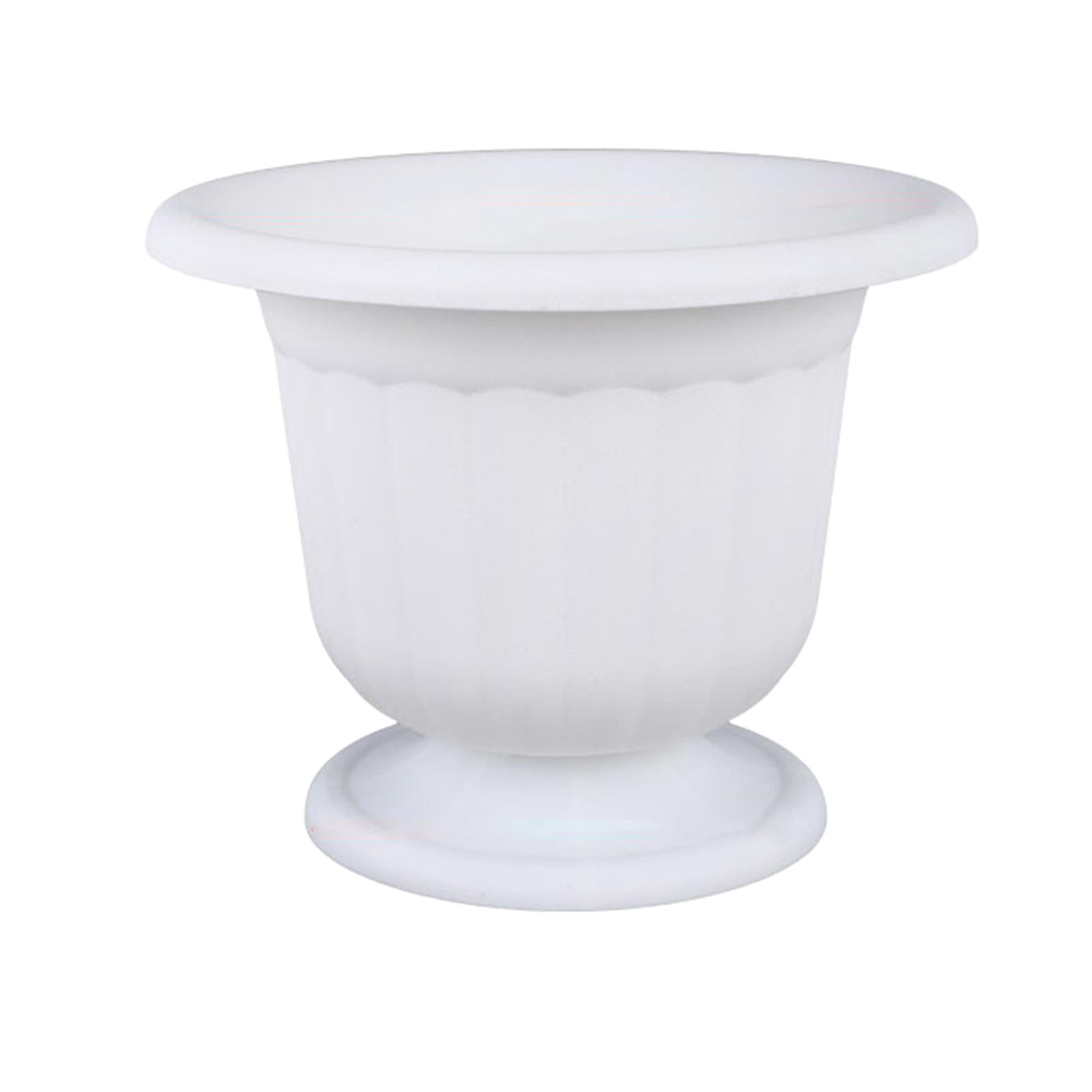jinwen Classic Urn Planter, Outdoor Urns Planters, Pedestal Flower vases Plant Pot, for 30.5cm x 20cm x 24cm
