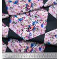 thumbnail image 2 of Soimoi Modal Satin Fabric Leaves,Bird & Floral Patchwork Decor Fabric Printed Yard 42 Inch Wide, 2 of 3