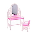 thumbnail image 2 of transemion Maquillage Coiffeuse Cosmétiques Bureau Table Poupée Bébé Jouet Chaise Commode Toilette Table Mobilier Déco, 2 of 9