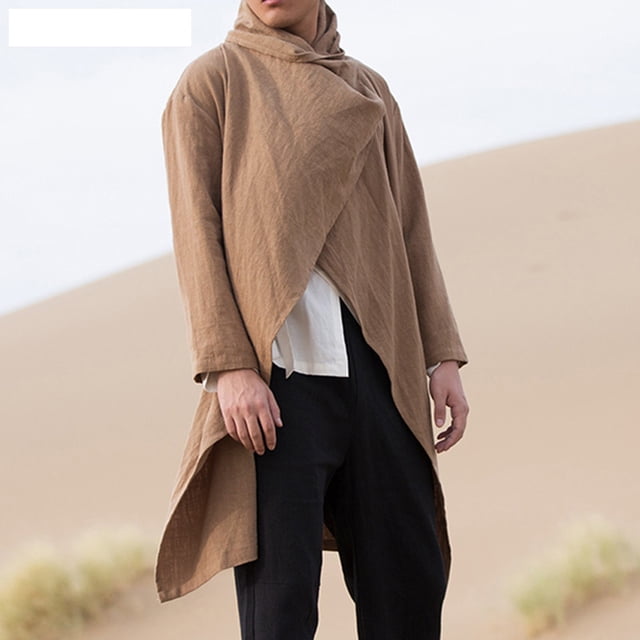 LOVZFMLL Cardigan pour Femmes Coupe-Vent pour Hommes Cardigan Cape Mi-Long à Manches Longues