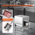 thumbnail image 2 of KFFKFF Manual Meat Mixer, 10L Fixed Tank Meat Processing Equipment(Mixing Max 10LBS for Meat), Stainless Steel Meat Mixer, Sausage Mixer Machine with Lid Handle Gear Reducer, 2 of 9